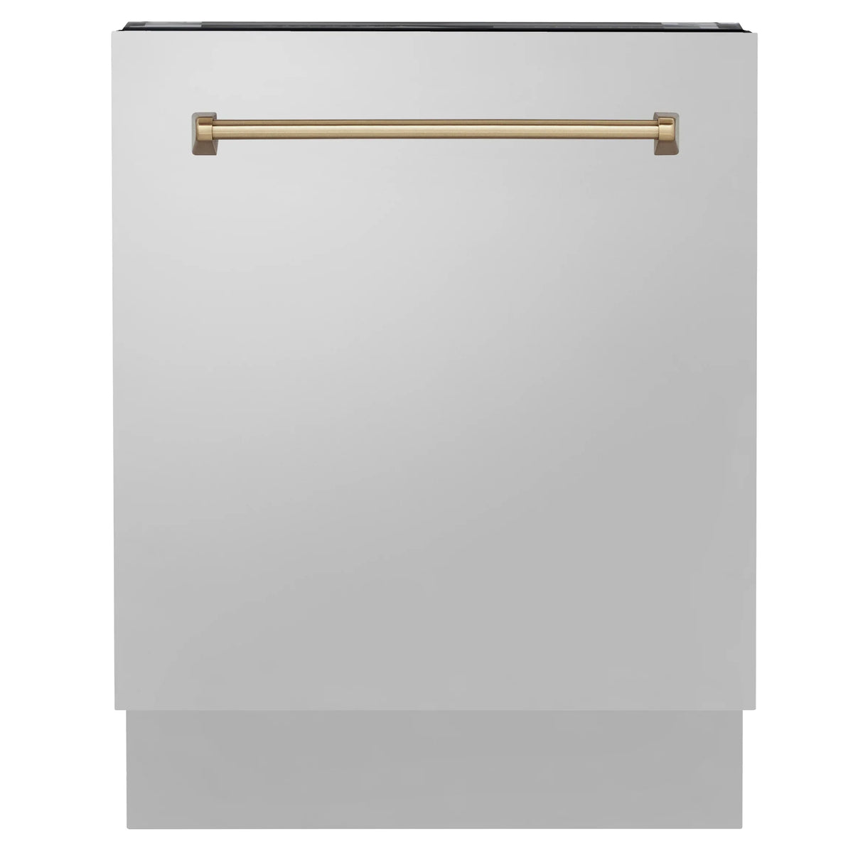 ZLINE Autograph Edition 24" 3rd Rack Top Control Tall Tub Dishwasher in Stainless Steel with Accent Handle, 51dBa