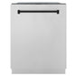ZLINE Autograph Edition 24" 3rd Rack Top Touch Control Tall Tub Dishwasher in Stainless Steel with Accent Handle, 45dBa 