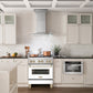ZLINE Autograph Edition 30" 4.0 cu. ft. Dual Fuel Range with Gas Stove and Electric Oven in DuraSnow Stainless Steel with White Matte Door and Accents