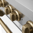 ZLINE Autograph Edition 30" 4.0 cu. ft. Dual Fuel Range with Gas Stove and Electric Oven in Stainless Steel with White Matte Door and Accents