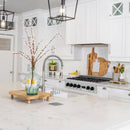 ZLINE Autograph Edition 30" Porcelain Rangetop with 4 Gas Burners in DuraSnow Stainless Steel With Accents