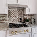 ZLINE Autograph Edition 30" Porcelain Rangetop with 4 Gas Burners in DuraSnow Stainless Steel With Accents