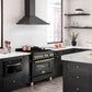 ZLINE Autograph Edition 36" 4.6 cu. ft. Dual Fuel Range with Gas Stove and Electric Oven in Black Stainless Steel with Accents