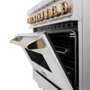 ZLINE Autograph Edition 36" 4.6 cu. ft. Dual Fuel Range with Gas Stove and Electric Oven in Stainless Steel with Accents