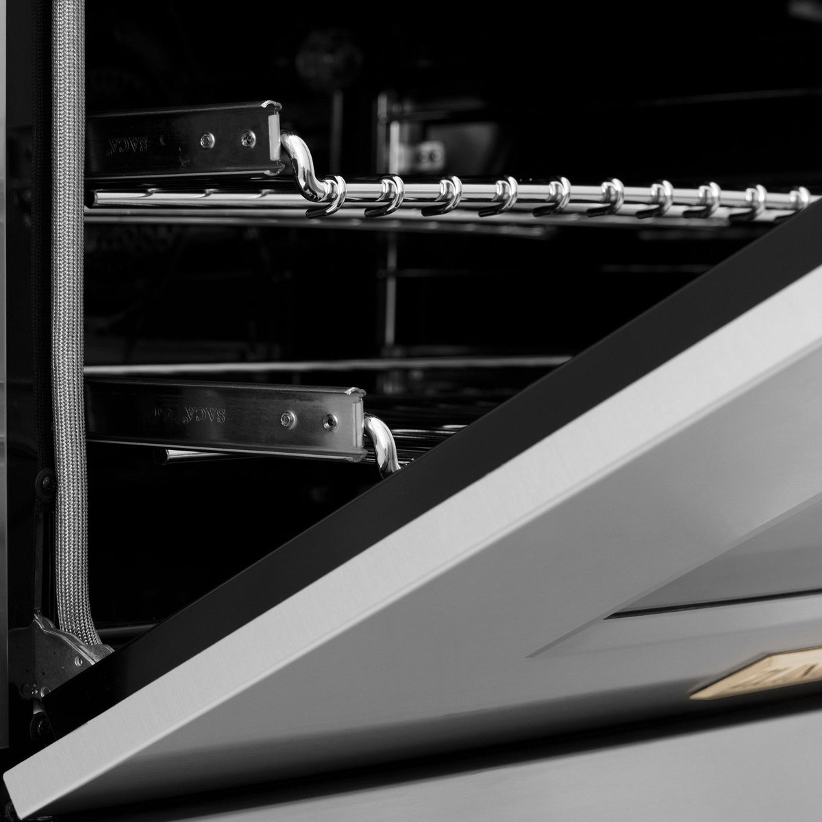 ZLINE Autograph Edition 36" 4.6 cu. ft. Dual Fuel Range with Gas Stove and Electric Oven in Stainless Steel with Accents