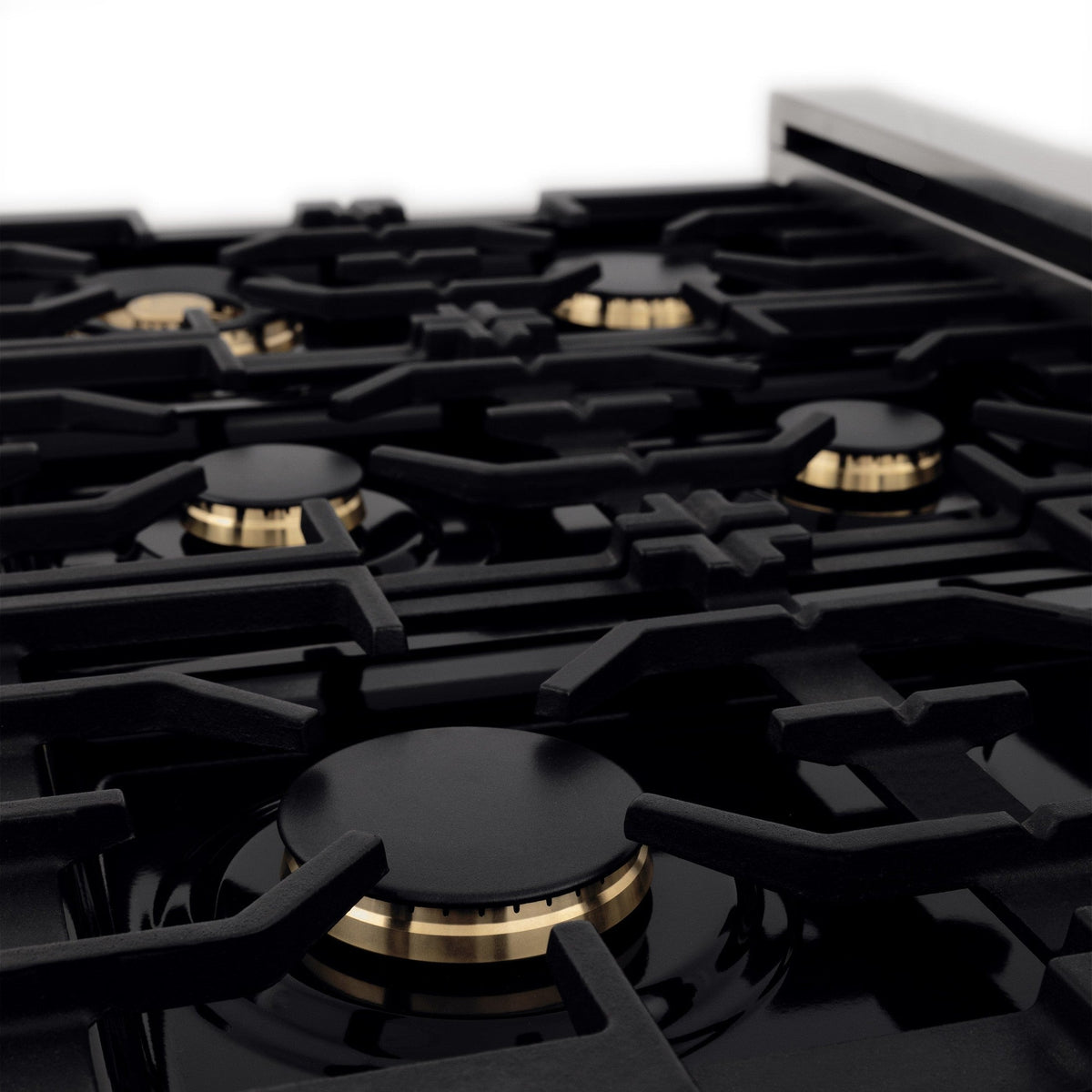 ZLINE Autograph Edition 36" Porcelain Rangetop with 6 Gas Burners in Stainless Steel with Accents
