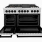 ZLINE Autograph Edition 48" 6.0 cu. ft. Dual Fuel Range with Gas Stove and Electric Oven in Stainless Steel with Accents