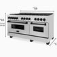 ZLINE Autograph Edition 60" 7.4 cu. ft. Dual Fuel Range with Gas Stove and Electric Oven in Stainless Steel with Accents