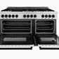 ZLINE Autograph Edition 60" 7.4 cu. ft. Dual Fuel Range with Gas Stove and Electric Oven in Stainless Steel with Accents