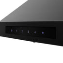 ZLINE Convertible Vent Wall Mount Range Hood in Black Stainless Steel with Crown Molding BSKBNCRN