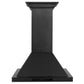 ZLINE Convertible Vent Wall Mount Range Hood in Black Stainless Steel with Crown Molding BSKBNCRN