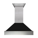 Zline DuraSnow Stainless Steel Range Hood with Black Matte Shell