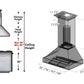 ZLINE DuraSnow Stainless Steel Range Hood with Blue Matte Shell 