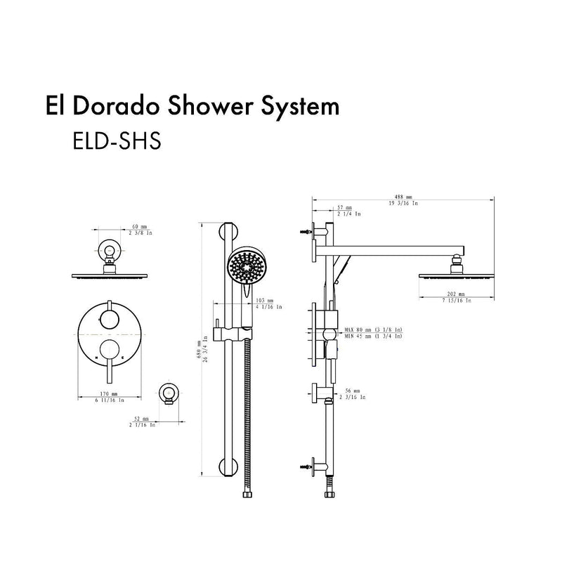 ZLINE El Dorado Shower Faucet in Matte Black (ELD-SHS-MB)