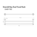 ZLINE Emerald Bay Double Towel Rail with color options