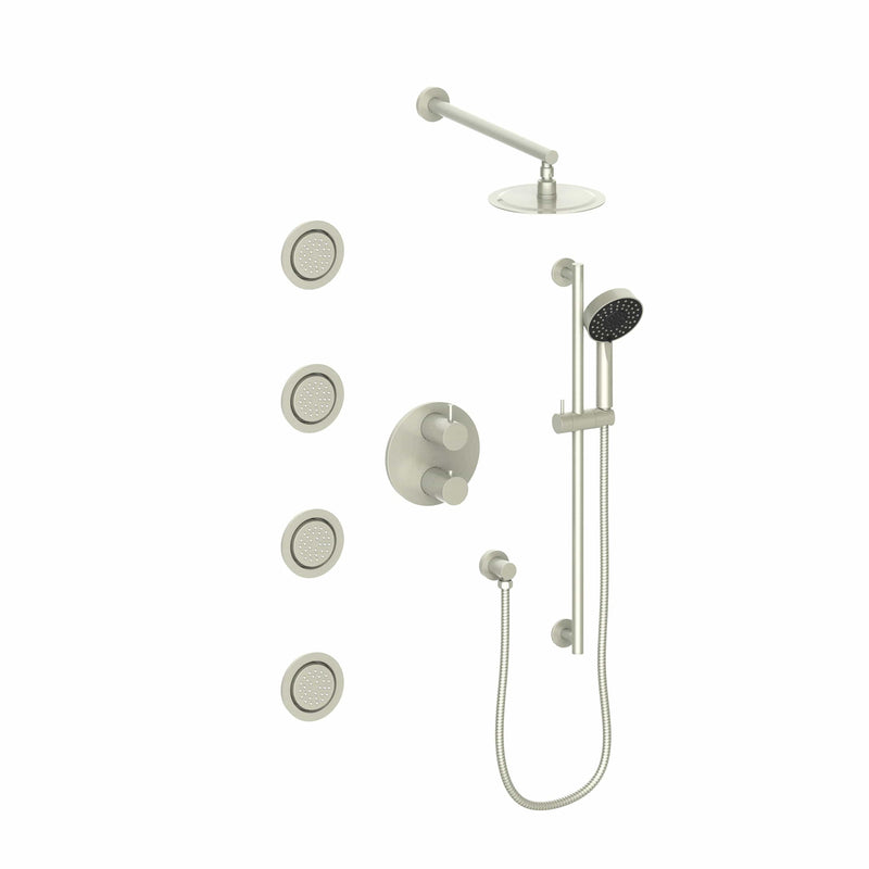 ZLINE Emerald Bay Thermostatic Shower System with Body Jets in Brushed Nickel (EMBY-SHS-T3-BN)