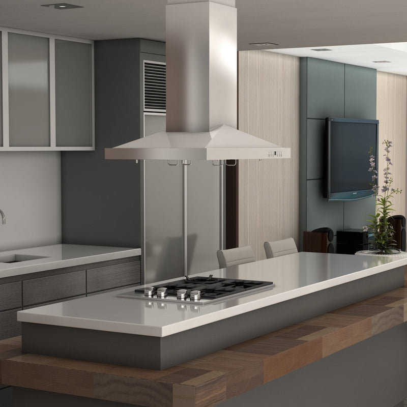 ZLINE Island Mount Range Hood in Stainless Steel