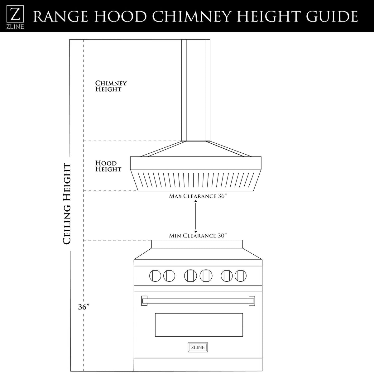 ZLINE Island Mount Range Hood in Stainless Steel & Glass