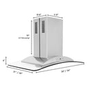 ZLINE Island Mount Range Hood in Stainless Steel & Glass
