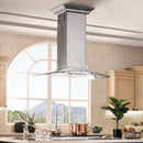 ZLINE Island Mount Range Hood in Stainless Steel & Glass