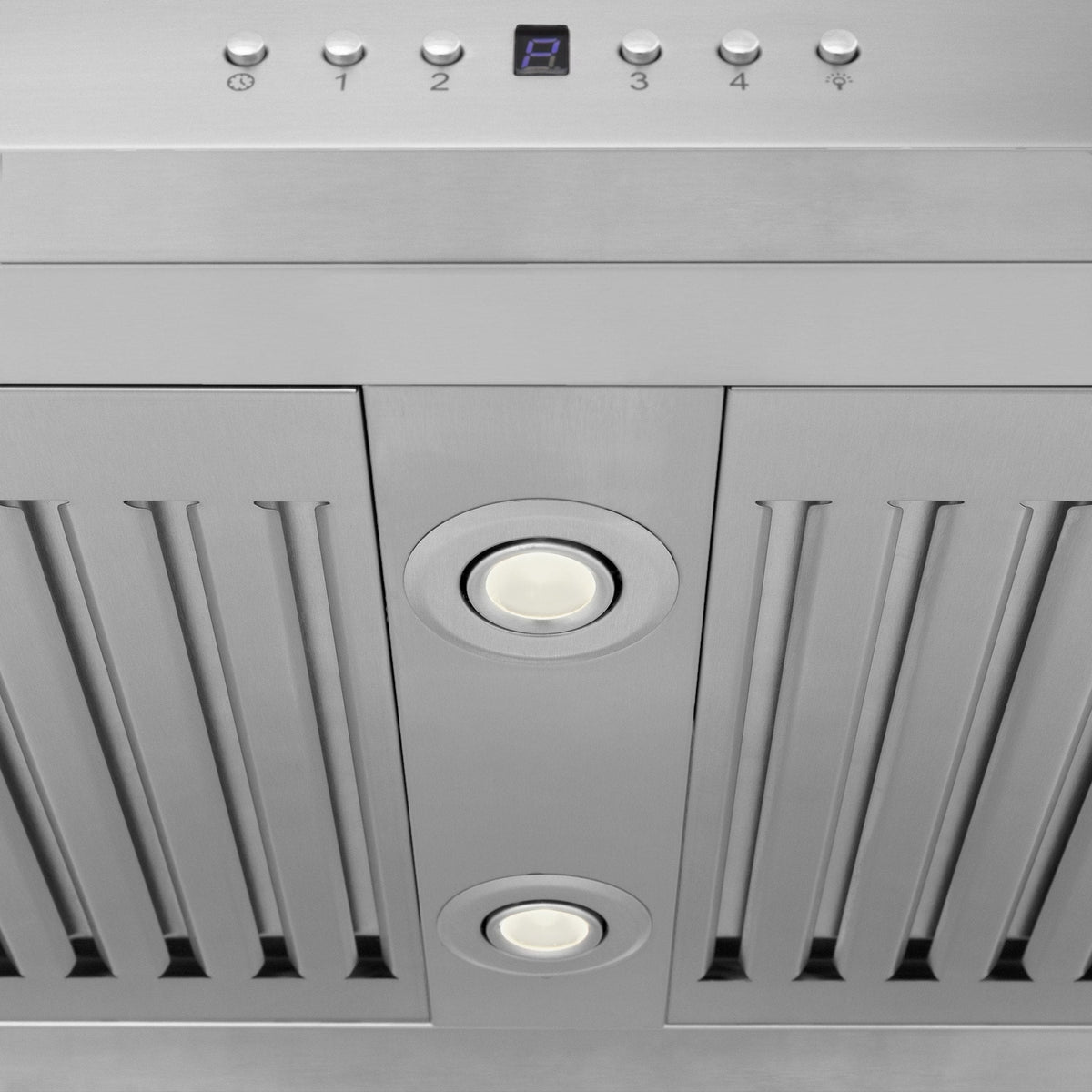 Products ZLINE Island Mount Range Hood in Stainless Steel with Built-in CrownSound‚ Bluetooth Speakers