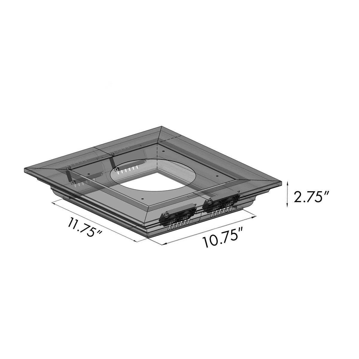 Products ZLINE Island Mount Range Hood in Stainless Steel with Built-in CrownSound‚ Bluetooth Speakers