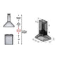 ZLINE Outdoor Island Mount Range Hood in Stainless Steel 