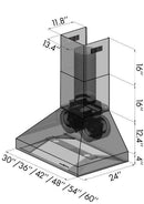 ZLINE Outdoor Wall Mount Range Hood in Stainless Steel 
