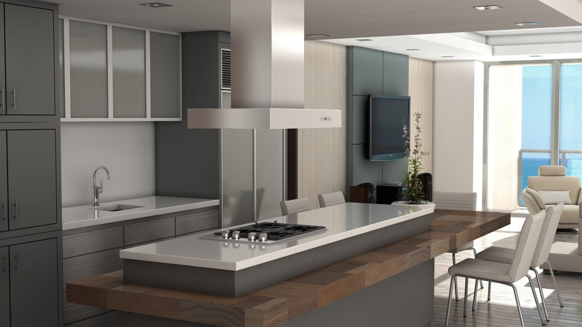 ZLINE Professional Island Mount Range Hood in Stainless Steel - KECOMi