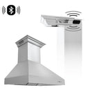 ZLINE Professional Wall Mount Range Hood in Stainless Steel with Built-in CrownSound Bluetooth Speakers - 667CRN-BT
