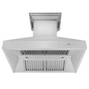 ZLINE Professional Wall Mount Range Hood in Stainless Steel with Built-in CrownSound Bluetooth Speakers - 667CRN-BT