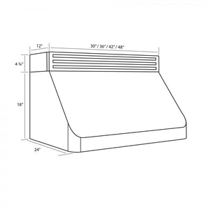 ZLINE Recirculating Under Cabinet Range Hood in Stainless Steel 