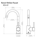 ZLINE Renoir Kitchen Faucet with Color Options