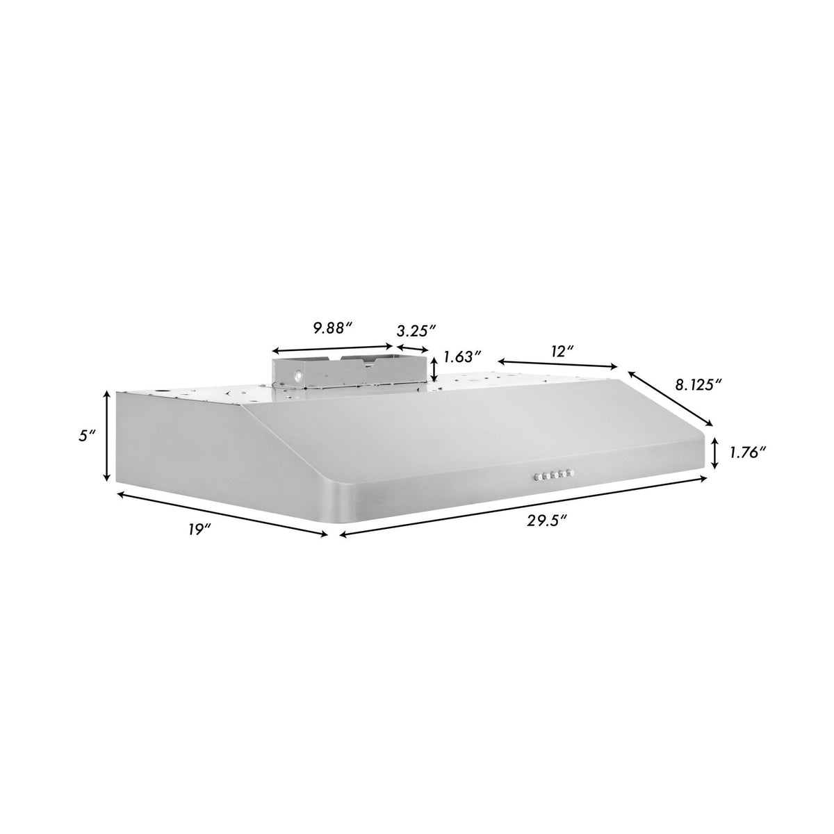 ZLINE Under Cabinet Range Hood in Stainless Steel