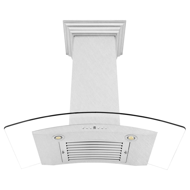 ZLINE 30-Inch Wall Mount Range Hood with DuraSnow Stainless & Glass (8KN4S-30)