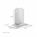 ZLINE Wall Mount Range Hood in Stainless Steel & Glass - KN