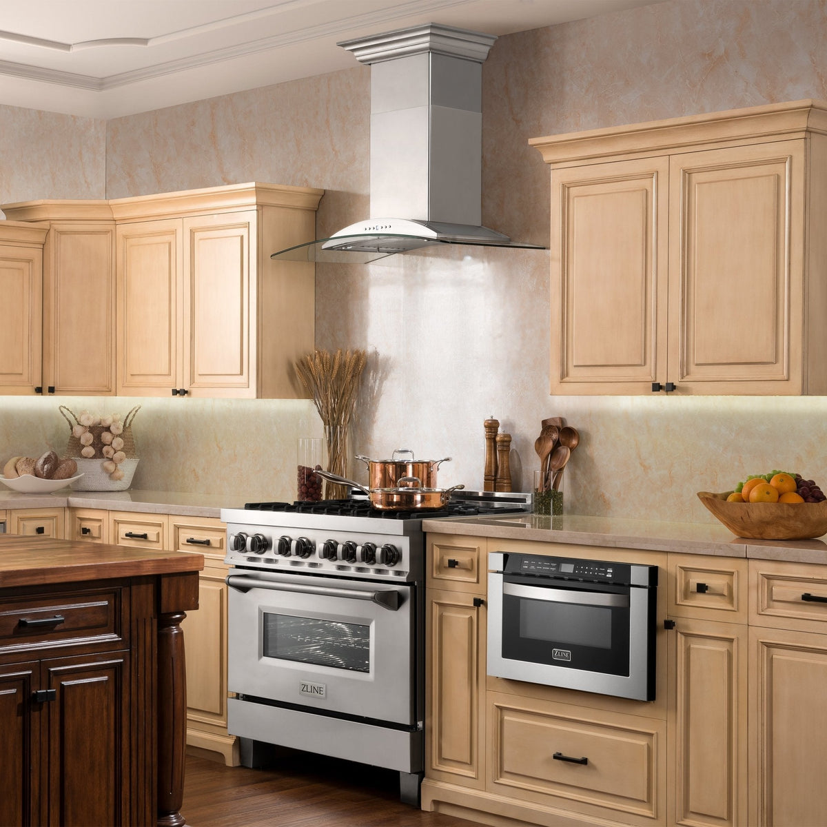 ZLINE Wall Mount Range Hood in Stainless Steel & Glass - KN