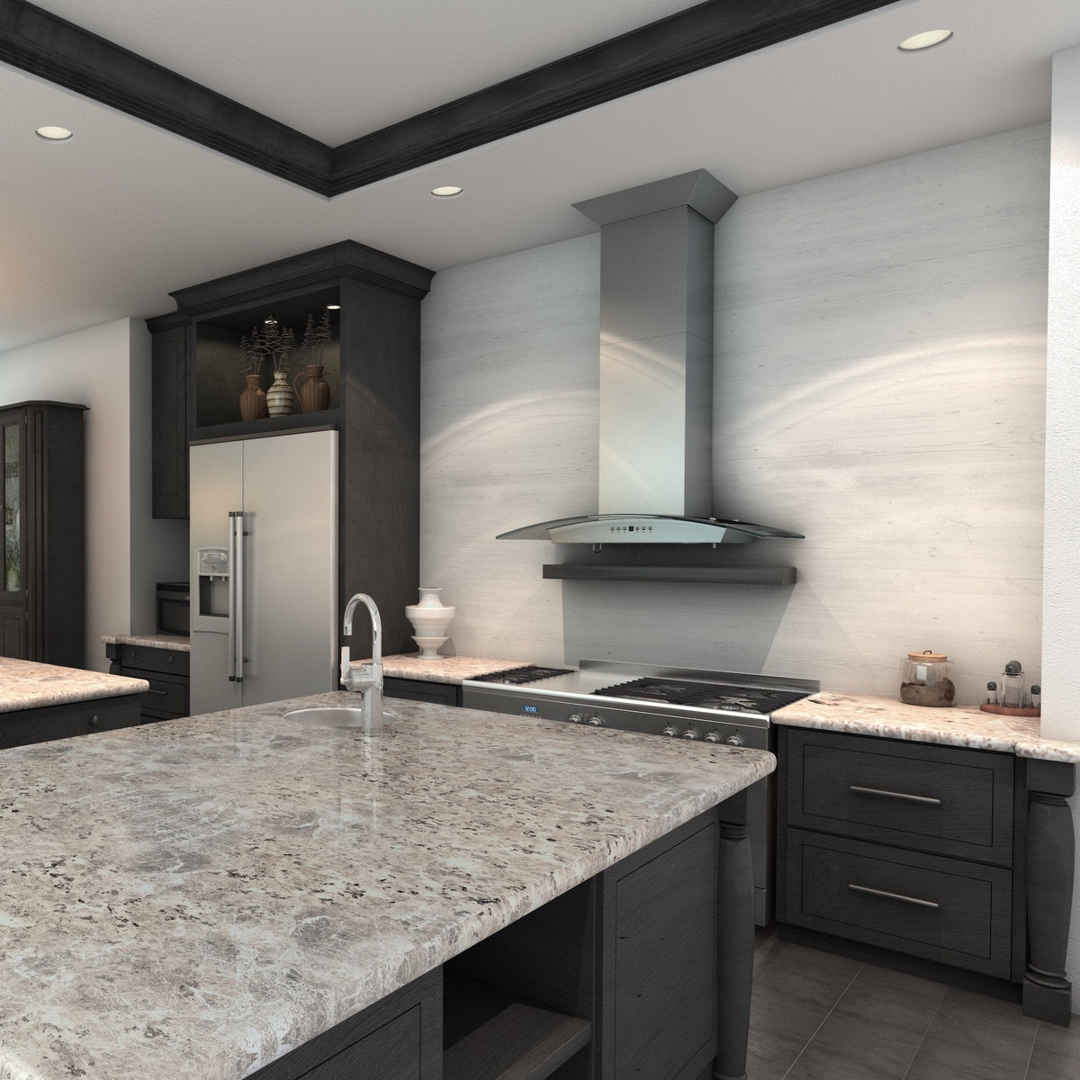 ZLINE Wall Mount Range Hood in Stainless Steel & Glass - KZ