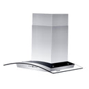 ZLINE Wall Mount Range Hood in Stainless Steel & Glass with Crown Molding - KZCRN