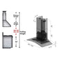 ZLINE Wall Mount Range Hood in Stainless Steel & Glass with Crown Molding - KZCRN