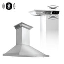 ZLINE Wall Mount Range Hood in Stainless Steel with Built-in CrownSound Bluetooth Speakers - KBCRN-BT