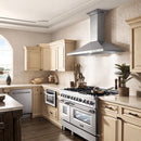 ZLINE Wall Mount Range Hood in Stainless Steel with Built-in CrownSound Bluetooth Speakers - KBCRN-BT