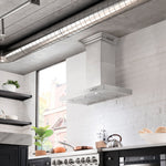 ZLINE Wall Mount Range Hood in Stainless Steel with Built-in CrownSound Bluetooth Speakers - KECRN-BT