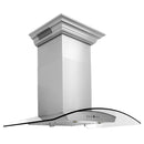 ZLINE Wall Mount Range Hood in Stainless Steel with Built-in CrownSound Bluetooth Speakers - KZCRN-BT