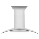 ZLINE Wall Mount Range Hood in Stainless Steel with Built-in CrownSound Bluetooth Speakers - KZCRN-BT