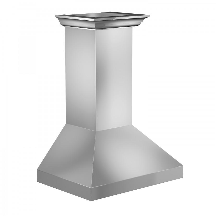 ZLINE Wall Mount Range Hood in Stainless Steel with Crown Molding 