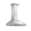 ZLINE Wall Mount Range Hood in Stainless Steel with Crown Molding