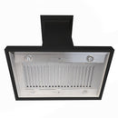 ZLINE Wooden Island Mount Range Hood in Black