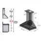 ZLINE Wooden Wall Mount Range Hood in Black - Includes Motor - KPCC