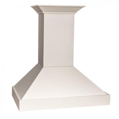 ZLINE Wooden Wall Mount Range Hood in White - Includes Motor - KBTT